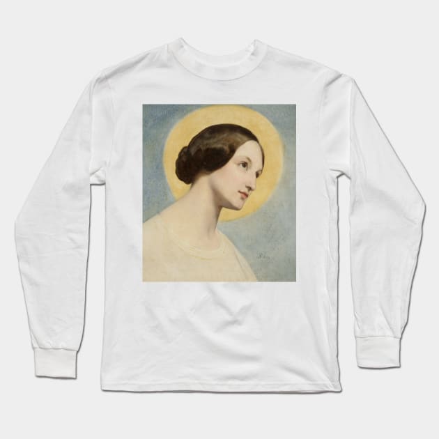 Portrait of Eliza Krasinska by Ary Scheffer Long Sleeve T-Shirt by Classic Art Stall